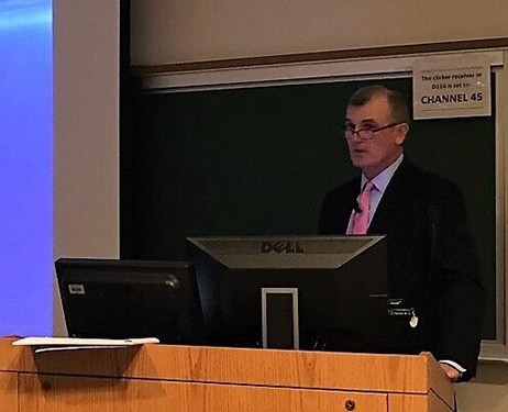 Dr. Parker giving a lecture