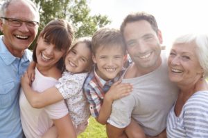 family smiling happy 